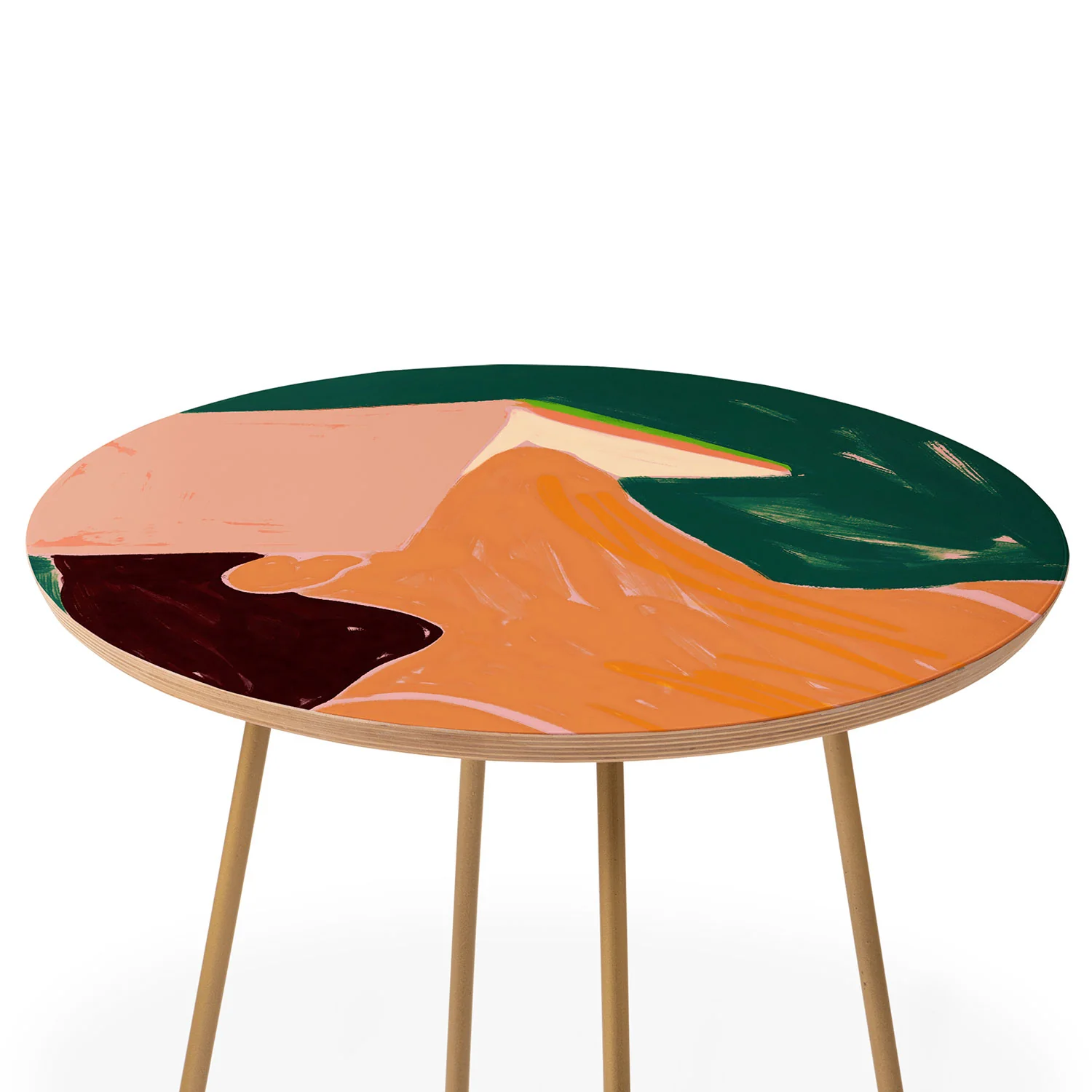 83 Oranges Reading Between The Lines Round Side Table - Image 3