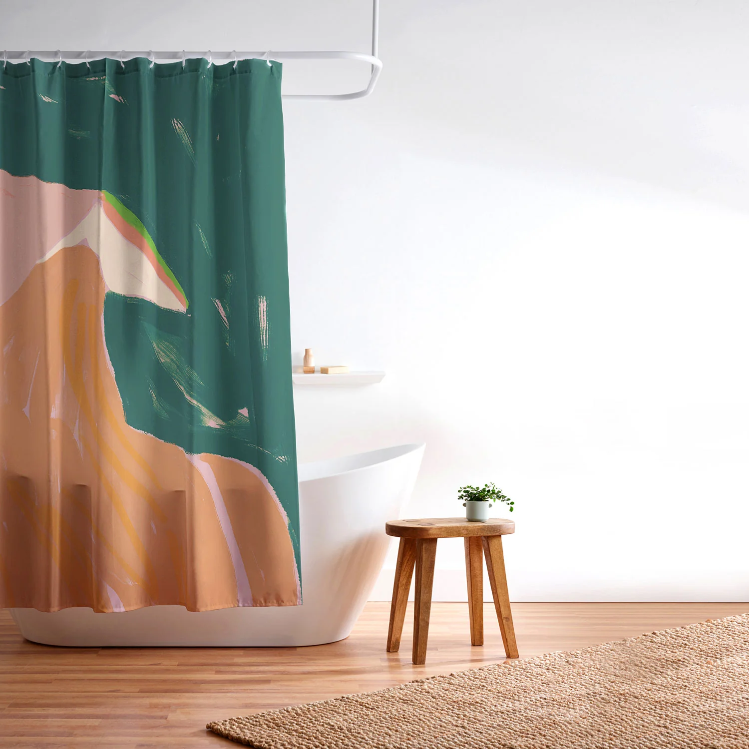 83 Oranges Reading Between The Lines Shower Curtain - Image 3