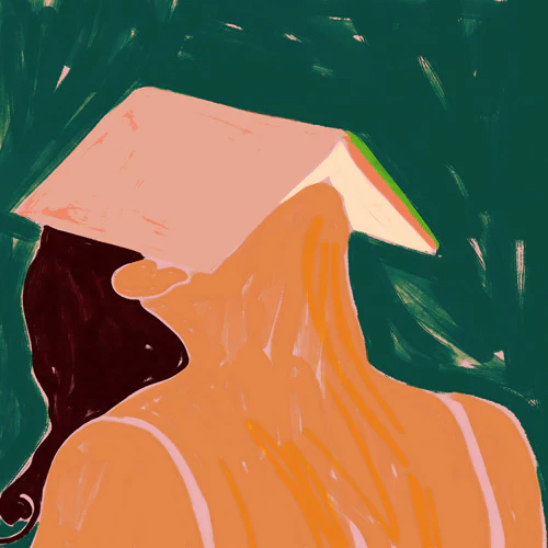 83 Oranges Reading Between The Lines Shower Curtain - Image 7