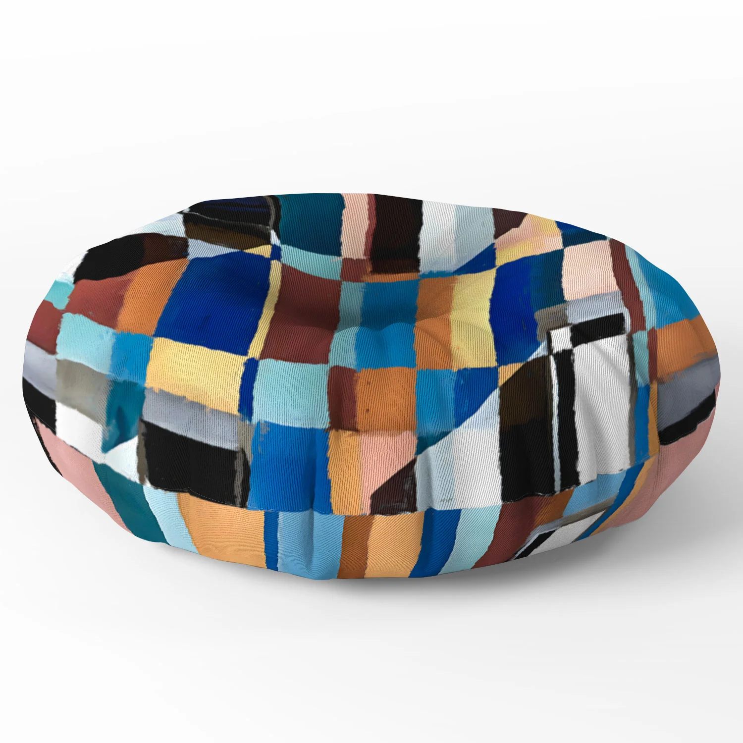 83 Oranges Scandinavian Earth Floor Pillow Round - Image 3