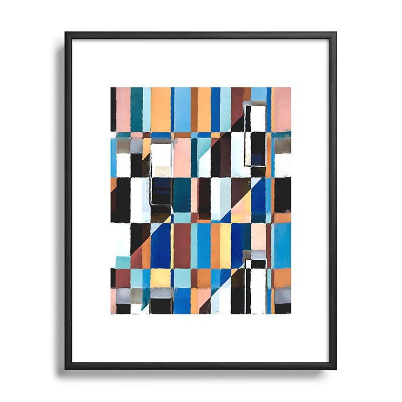 83 Oranges Scandinavian Earth Metal Framed Art Print - Image 9