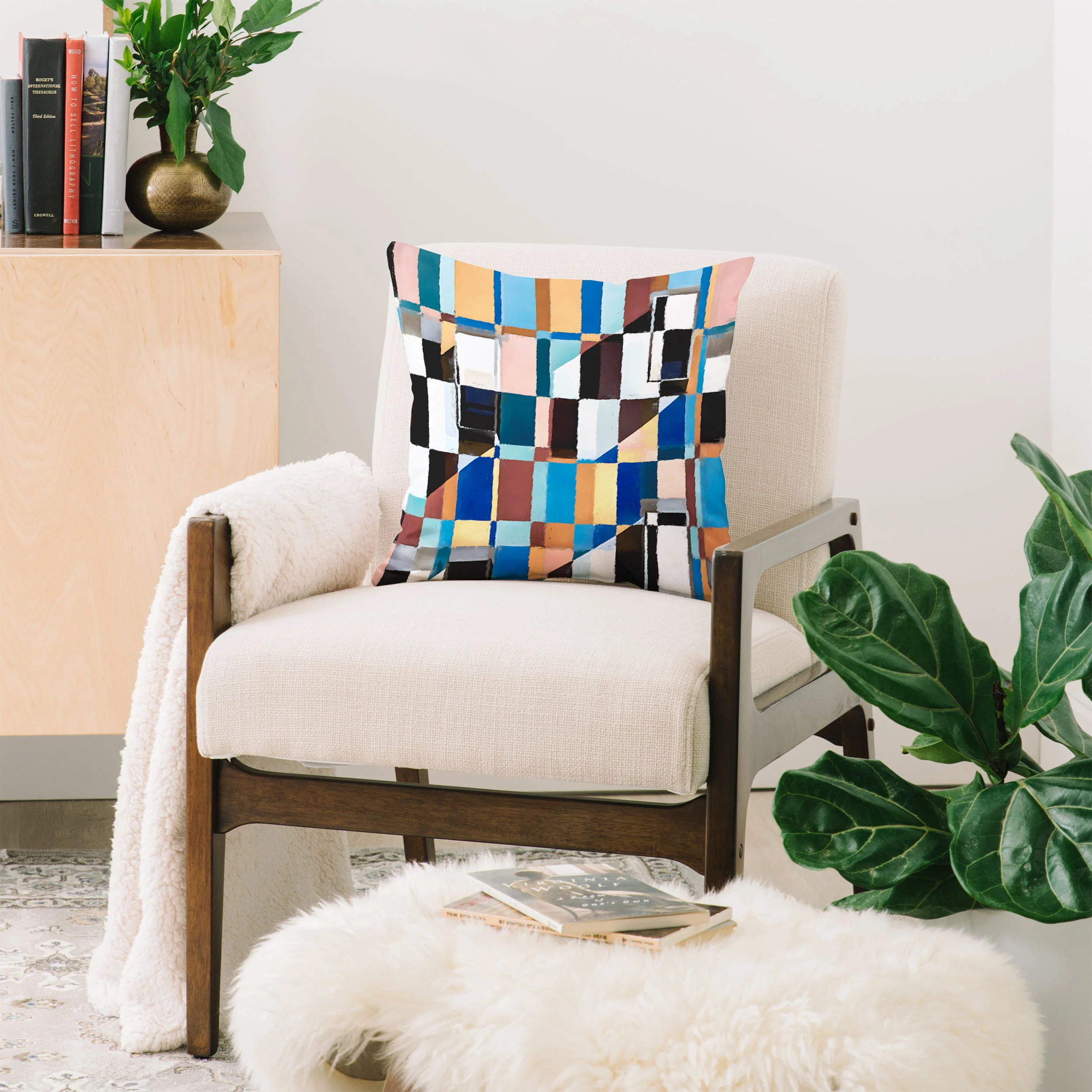 83 Oranges Scandinavian Earth Throw Pillow - Image 2