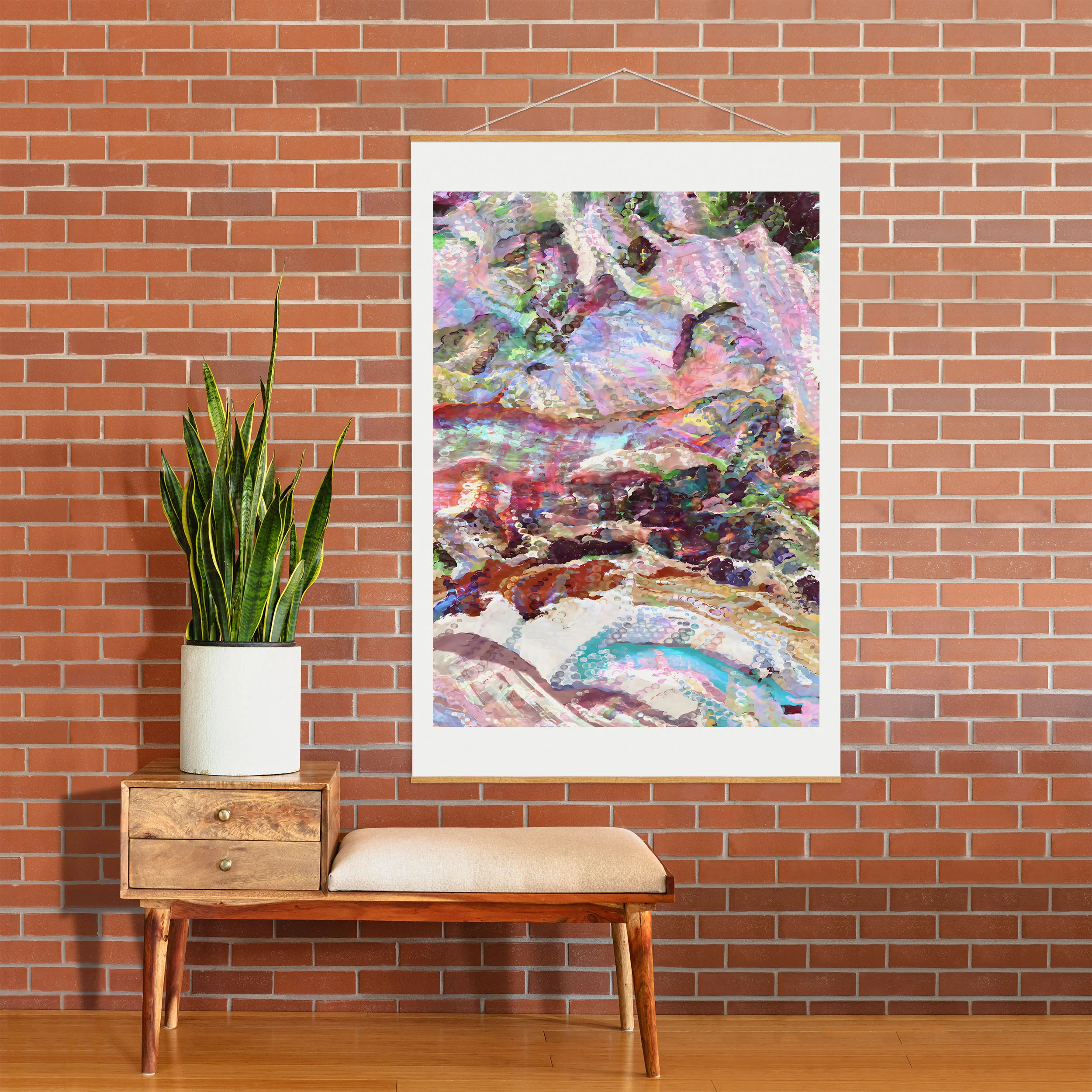 83 Oranges Sequin Haze Art Print - Image 53