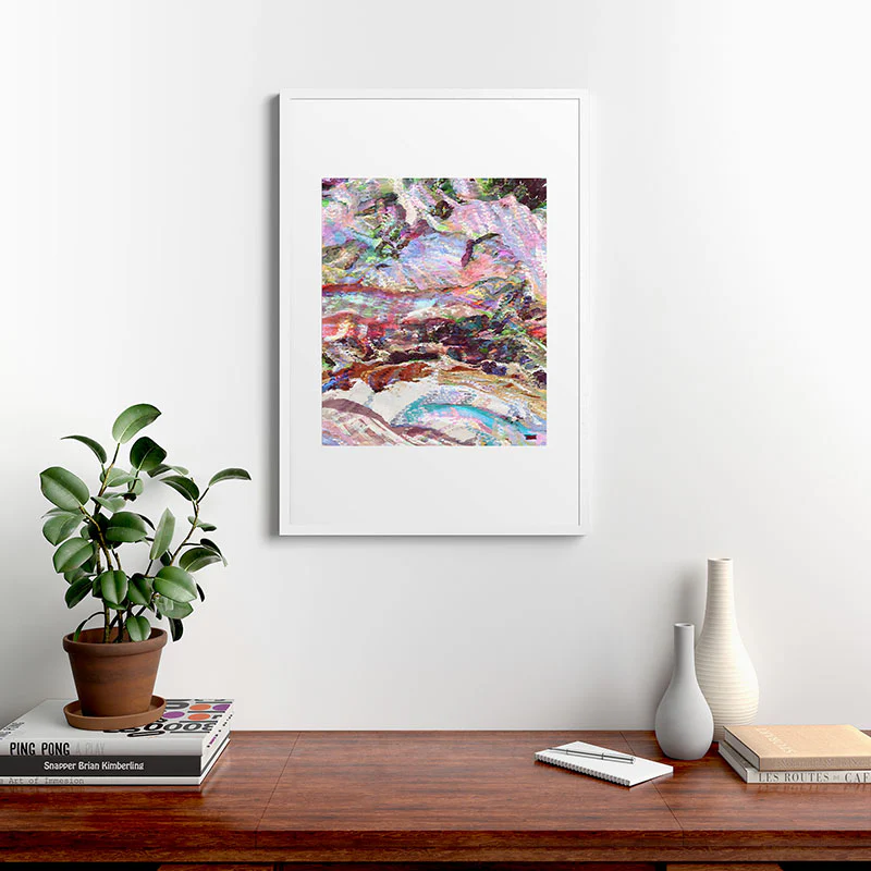 83 Oranges Sequin Haze Framed Art Print - Image 48