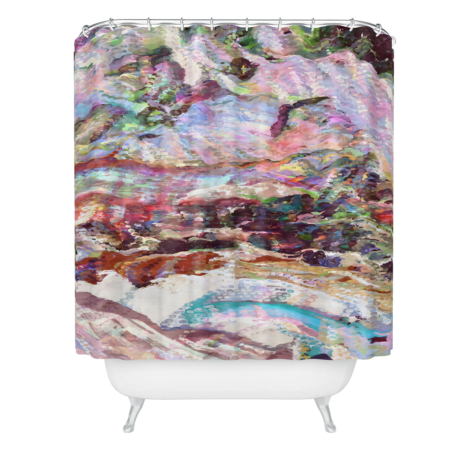 83 Oranges Sequin Haze Shower Curtain