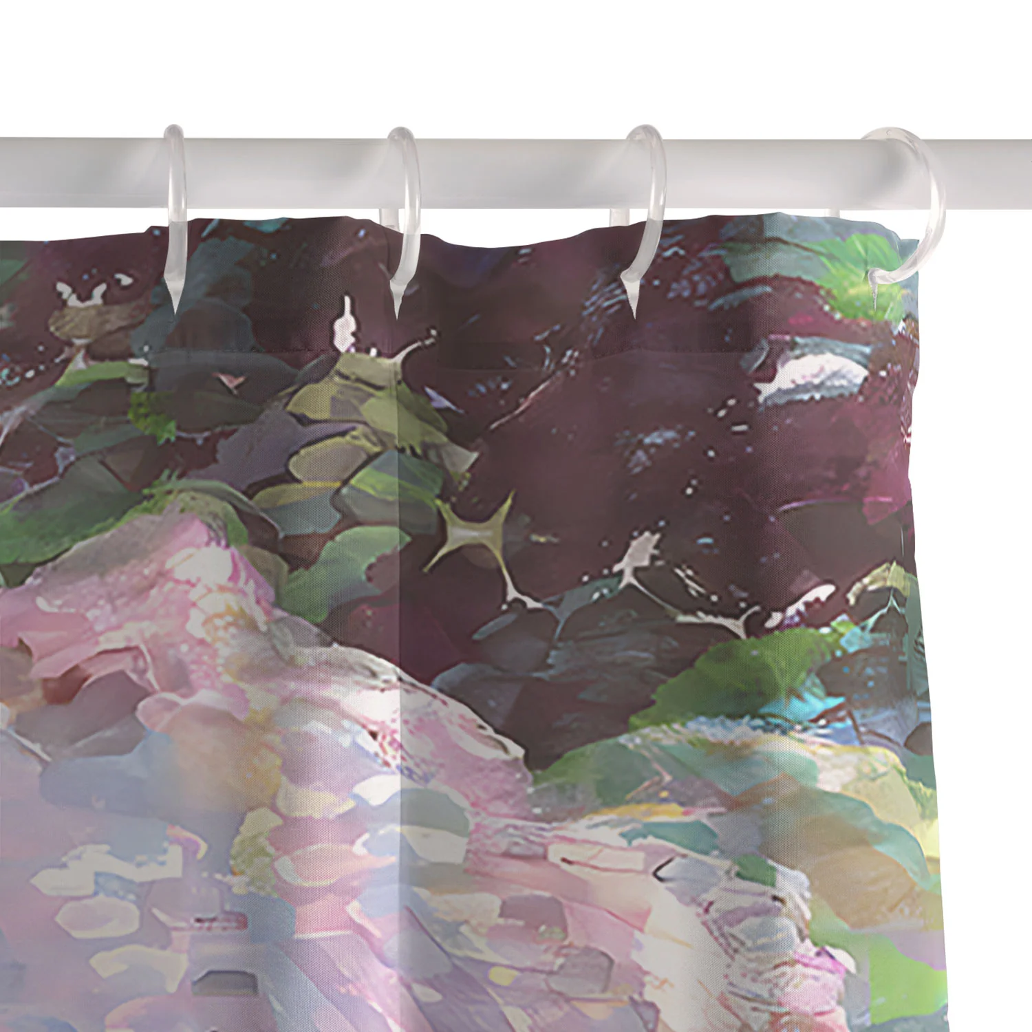83 Oranges Sequin Haze Shower Curtain - Image 5