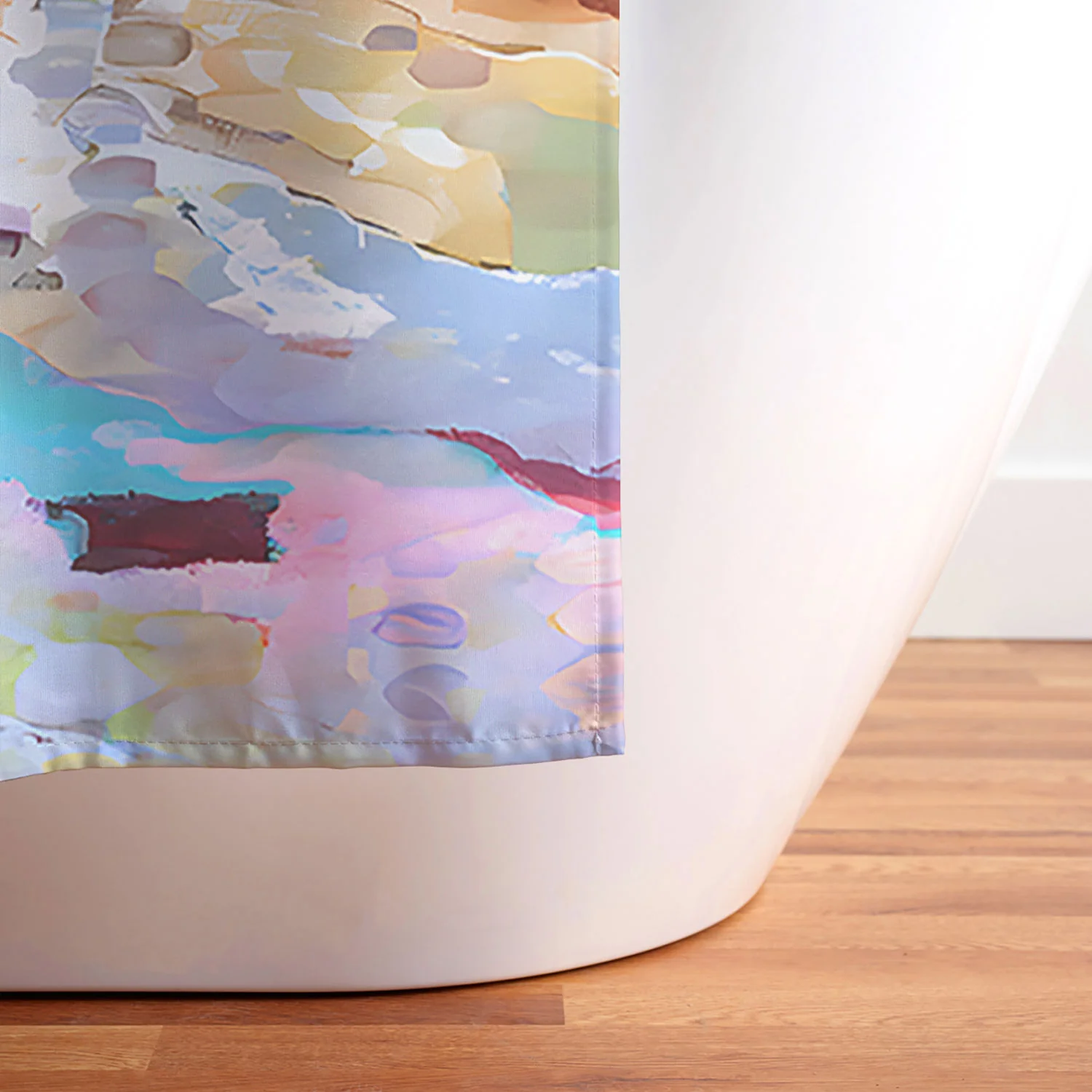 83 Oranges Sequin Haze Shower Curtain - Image 6