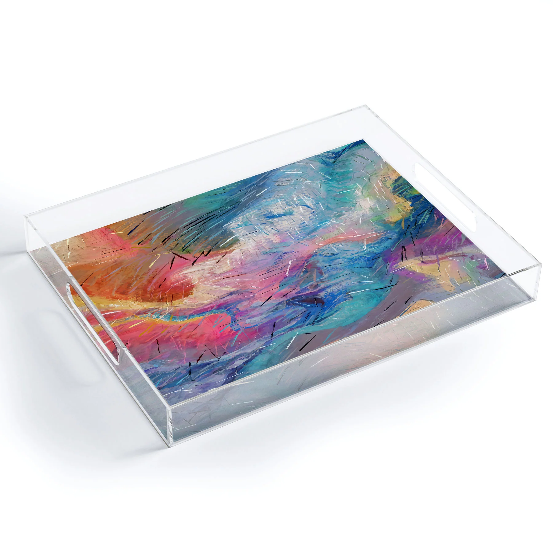 83 Oranges Soul Driven Abstraction Acrylic Tray - Image 2