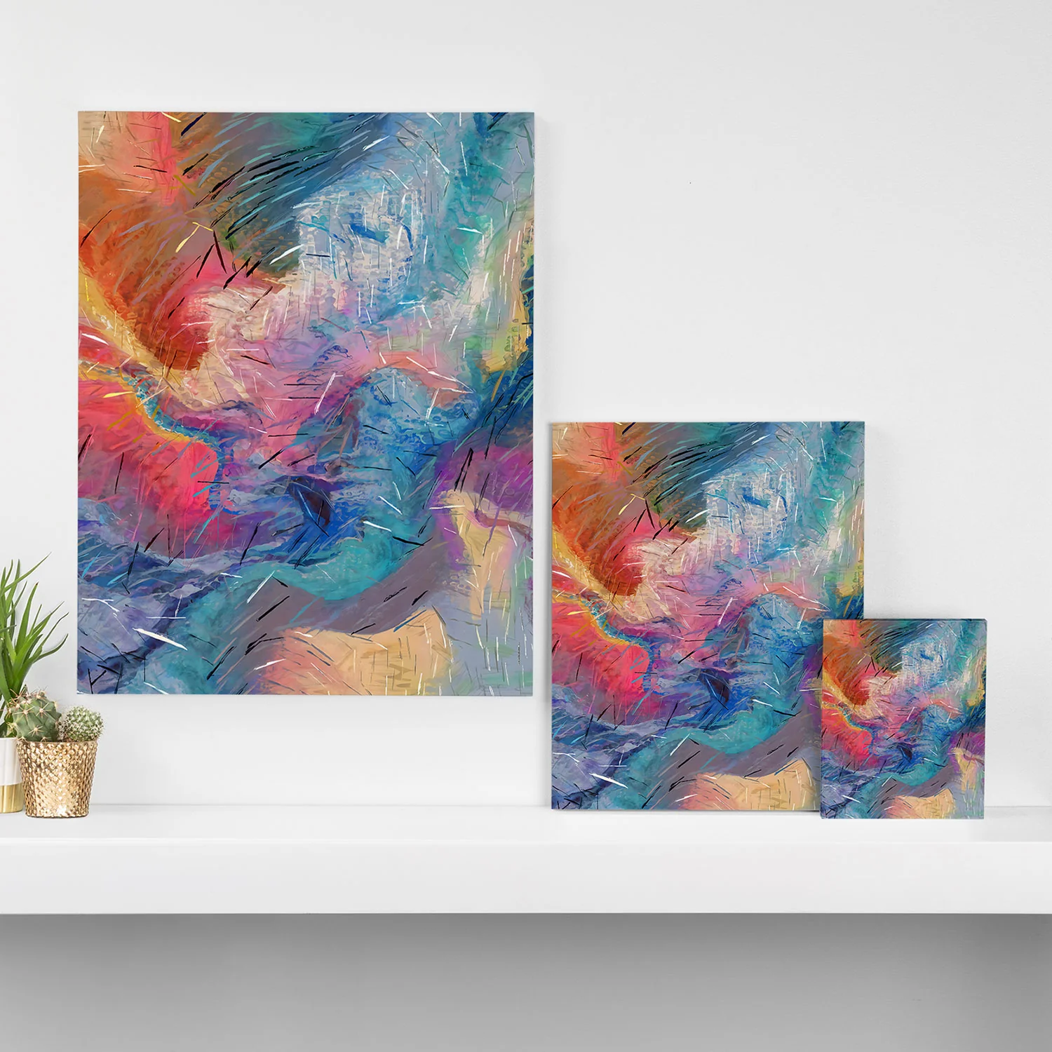 83 Oranges Soul Driven Abstraction Art Canvas - Image 5