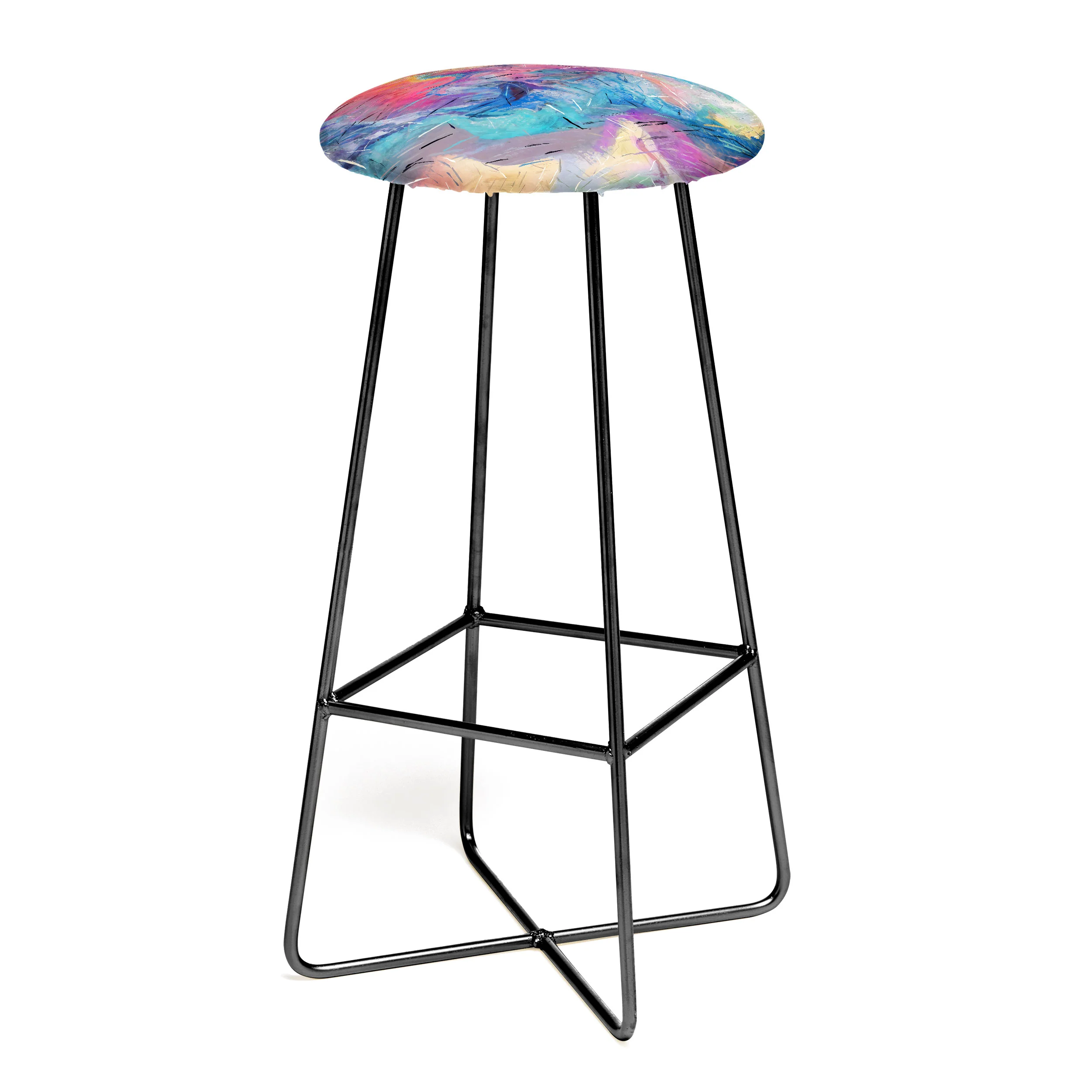 83 Oranges Soul Driven Abstraction Bar Stool - Image 2