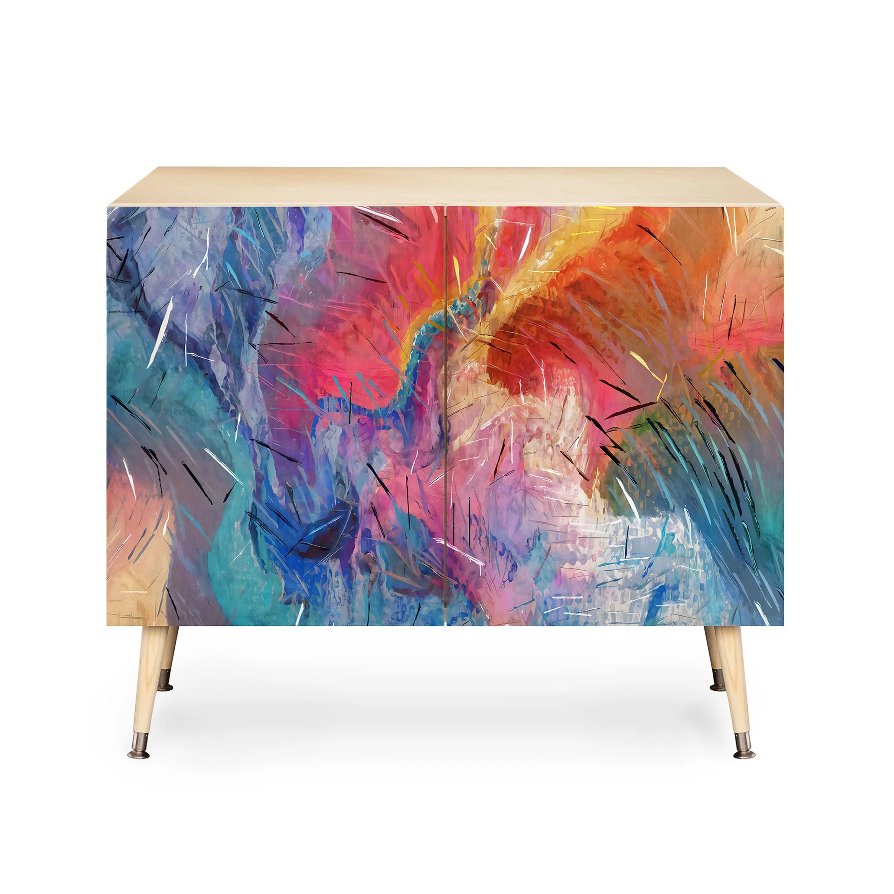 83 Oranges Soul Driven Abstraction Credenza - Image 16