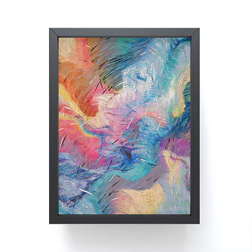 83 Oranges Soul Driven Abstraction Framed Mini Art Print - Image 2