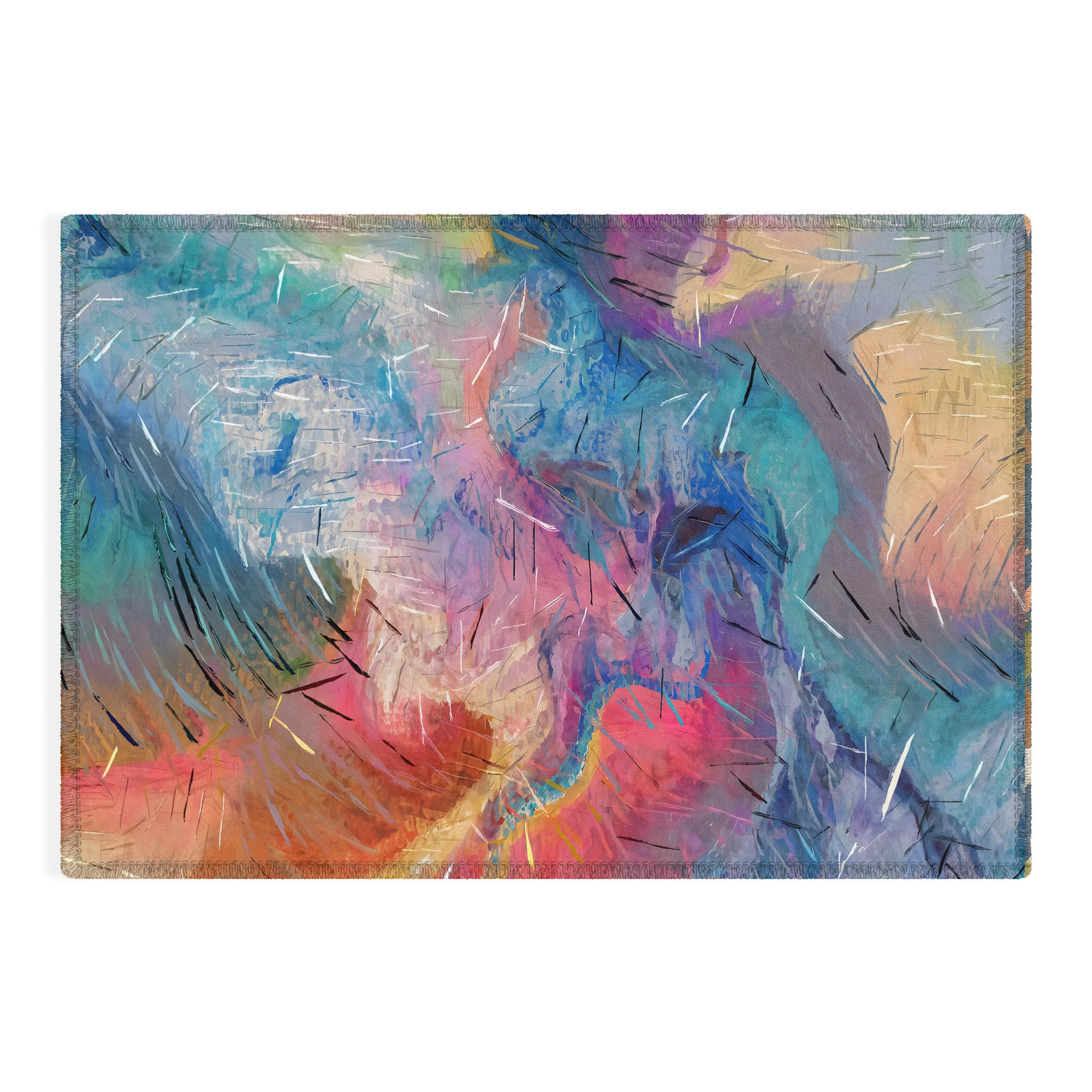 83 Oranges Soul Driven Abstraction Outdoor Rug