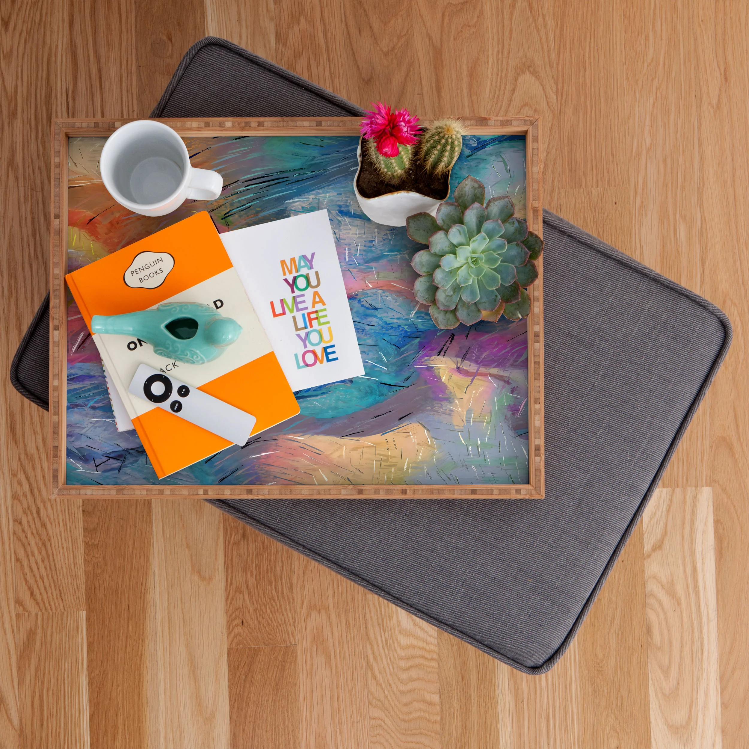 83 Oranges Soul Driven Abstraction Rectangular Tray - Image 2