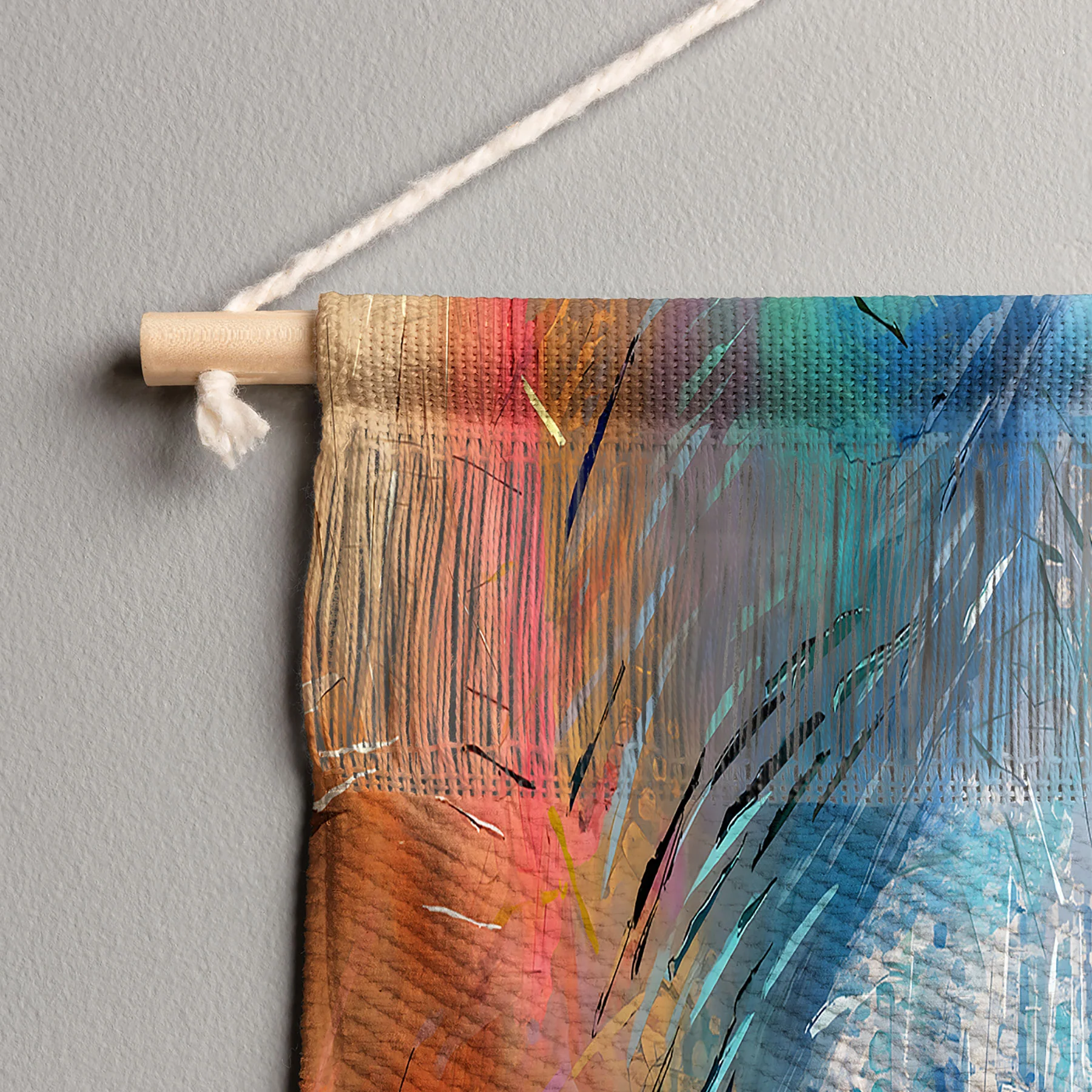 83 Oranges Soul Driven Abstraction Wall Hanging Landscape - Image 6