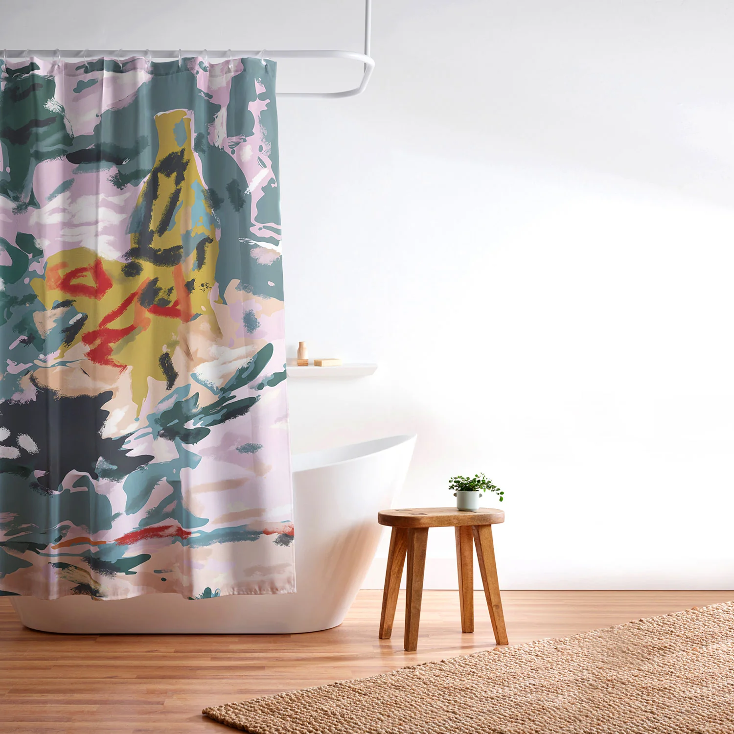83 Oranges The Olive Watcher Shower Curtain - Image 3