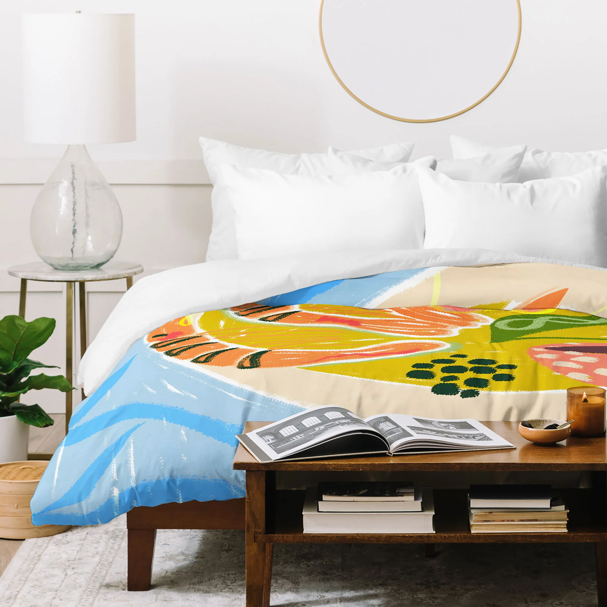 83 Oranges Tiger Prawns Shrimp Duvet Cover - Image 3