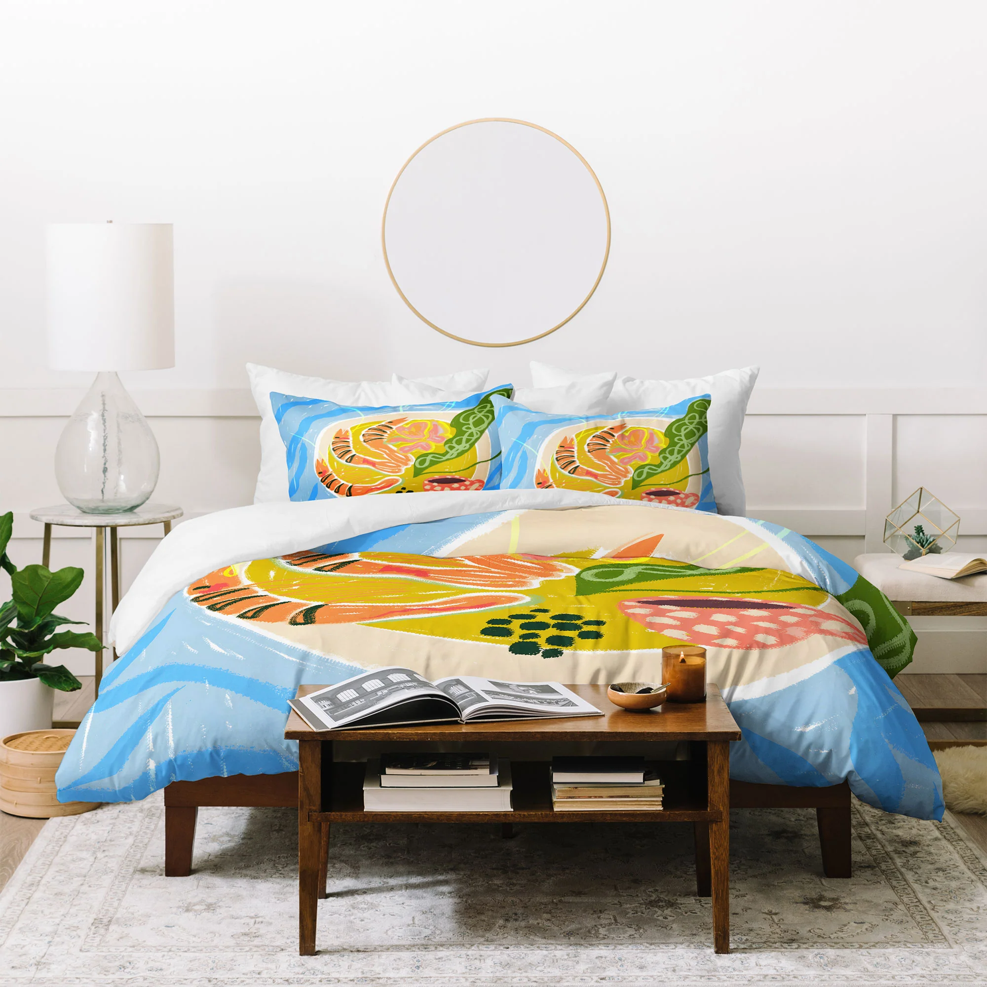 83 Oranges Tiger Prawns Shrimp Duvet Cover - Image 32