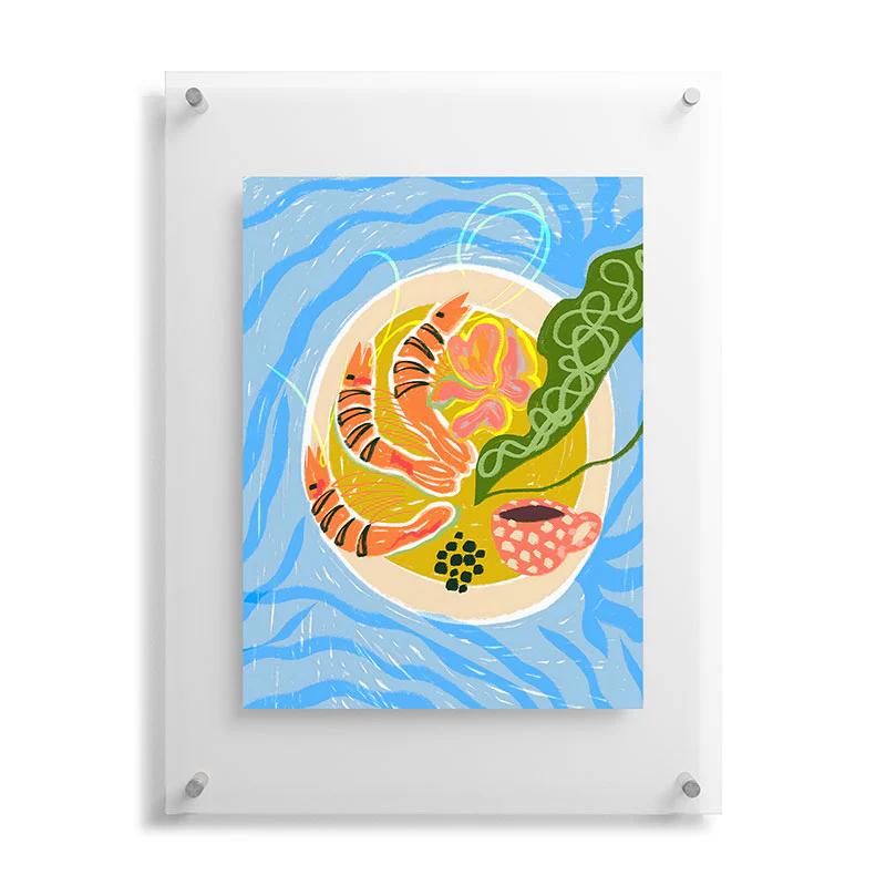 83 Oranges Tiger Prawns Shrimp Floating Acrylic Print - Image 21
