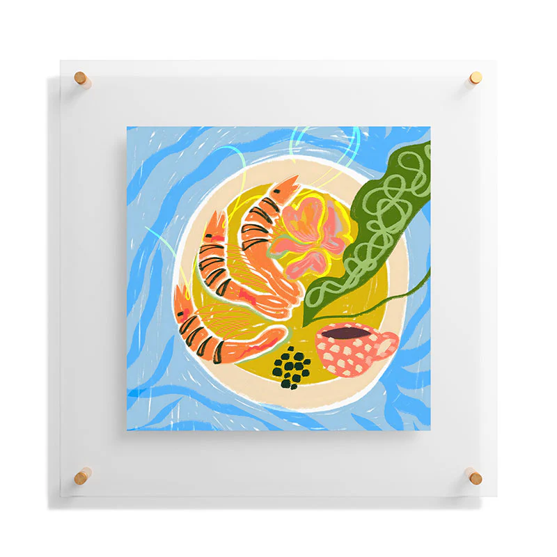 83 Oranges Tiger Prawns Shrimp Floating Acrylic Print - Image 25