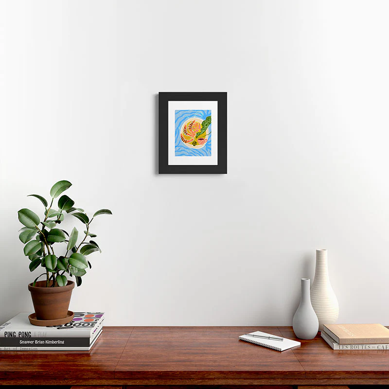 83 Oranges Tiger Prawns Shrimp Framed Art Print - Image 4