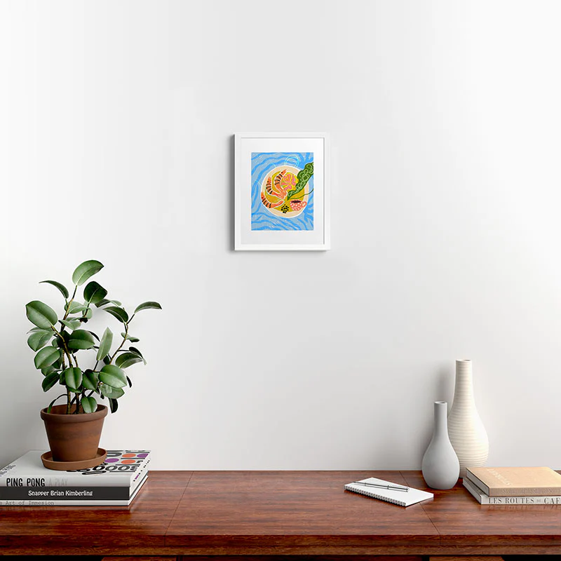 83 Oranges Tiger Prawns Shrimp Framed Art Print - Image 40