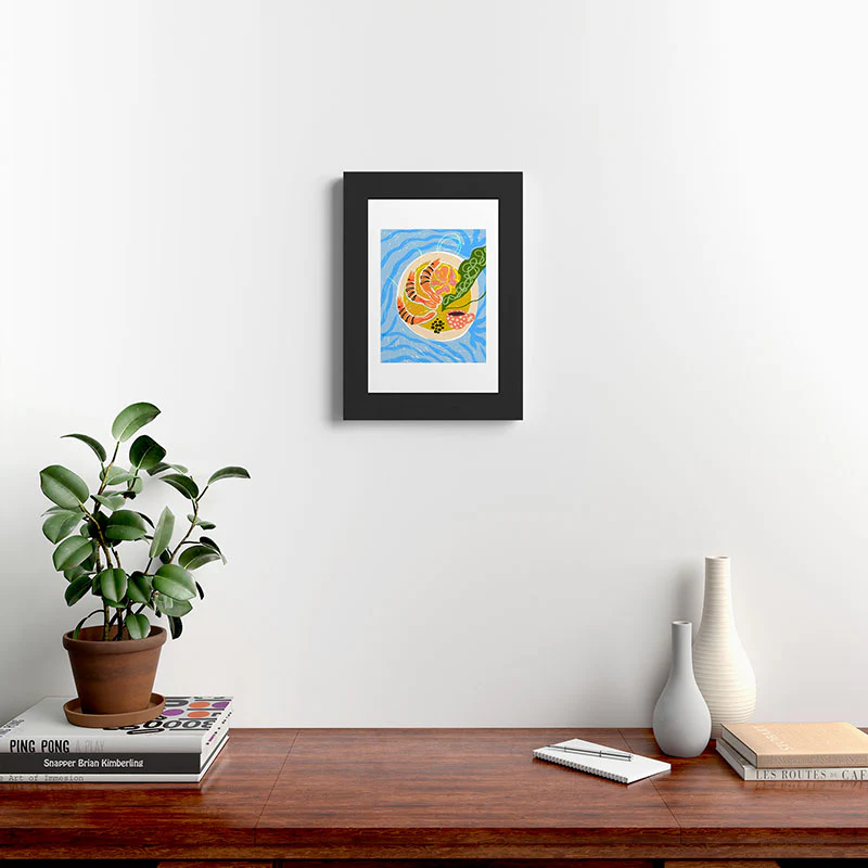 83 Oranges Tiger Prawns Shrimp Framed Art Print - Image 6