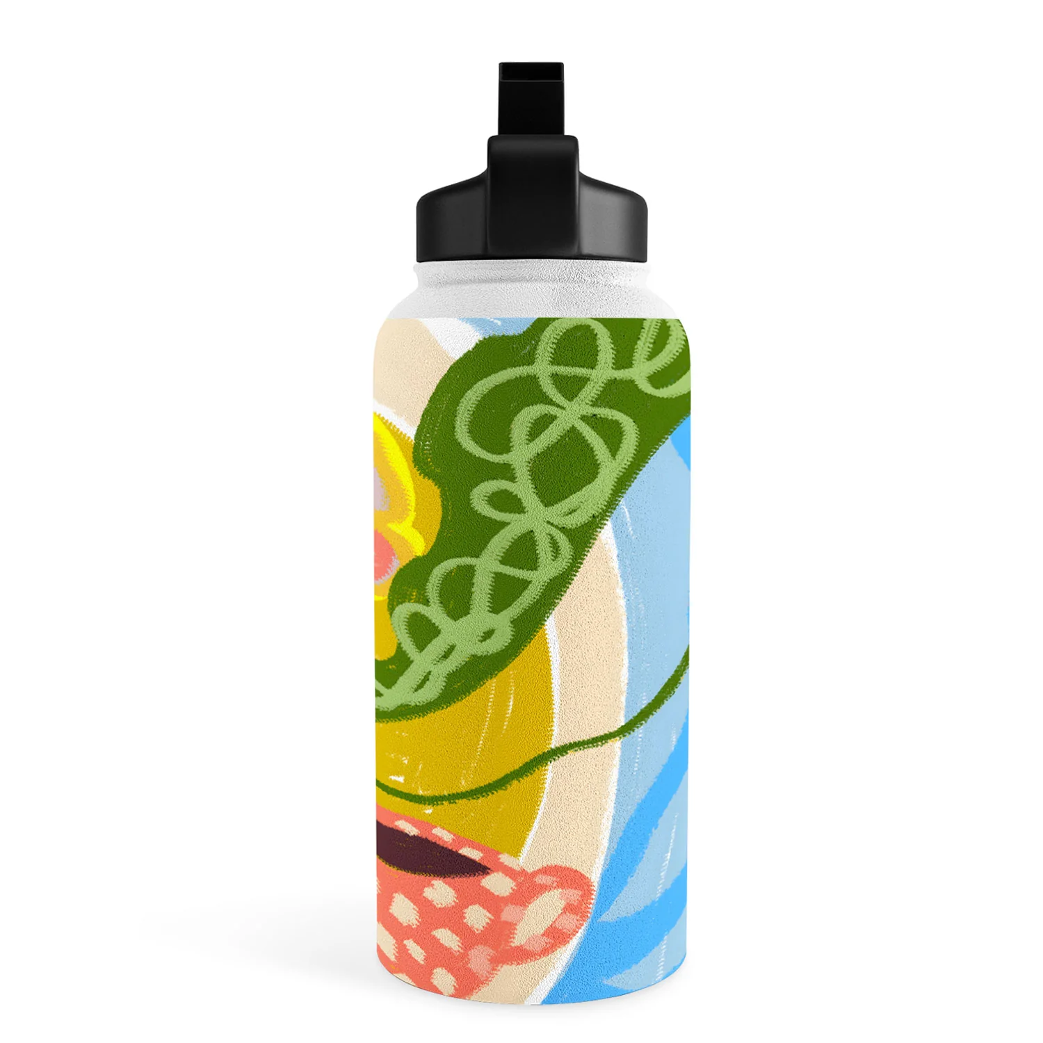 83 Oranges Tiger Prawns Shrimp Water Bottle - Image 31