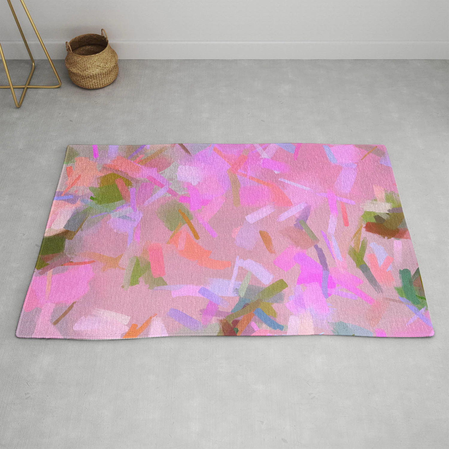 83 Oranges Whispers In Pink Area Rug - Image 12