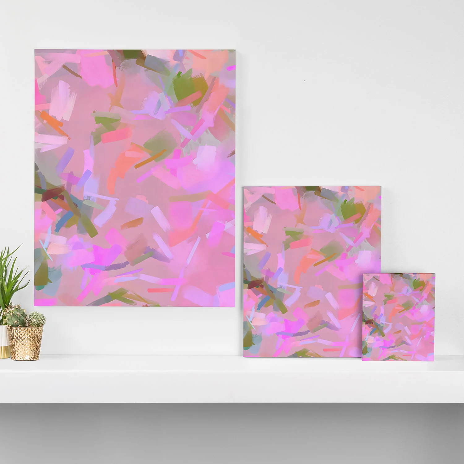 83 Oranges Whispers In Pink Art Canvas - Image 5