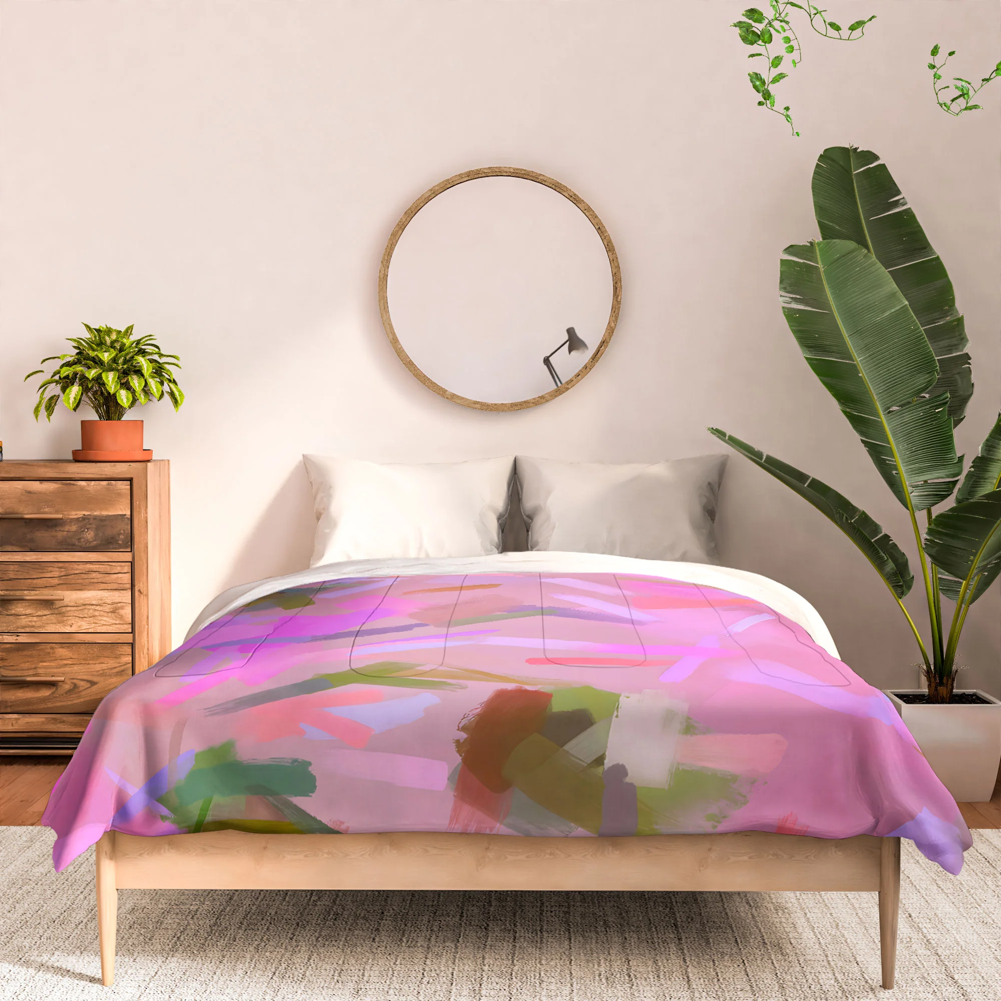 83 Oranges Whispers In Pink Comforter - Image 3