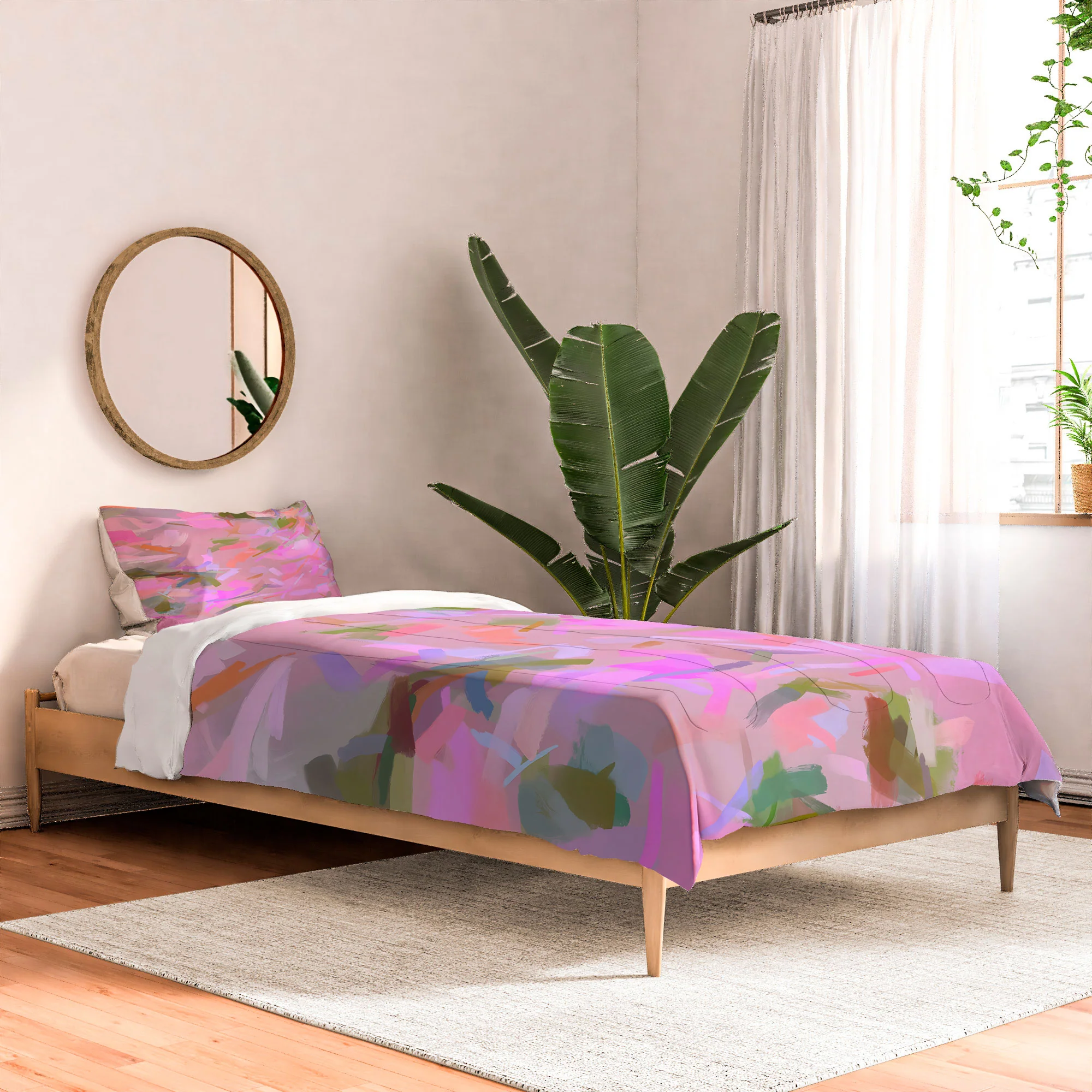 83 Oranges Whispers In Pink Comforter - Image 8