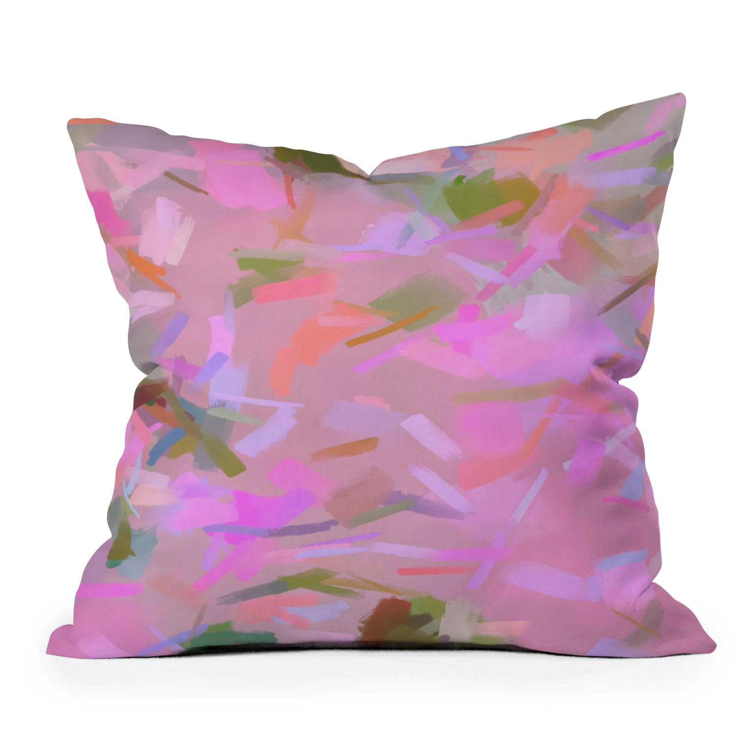 83 Oranges Whispers In Pink Outdoor Throw Pillow - Image 3