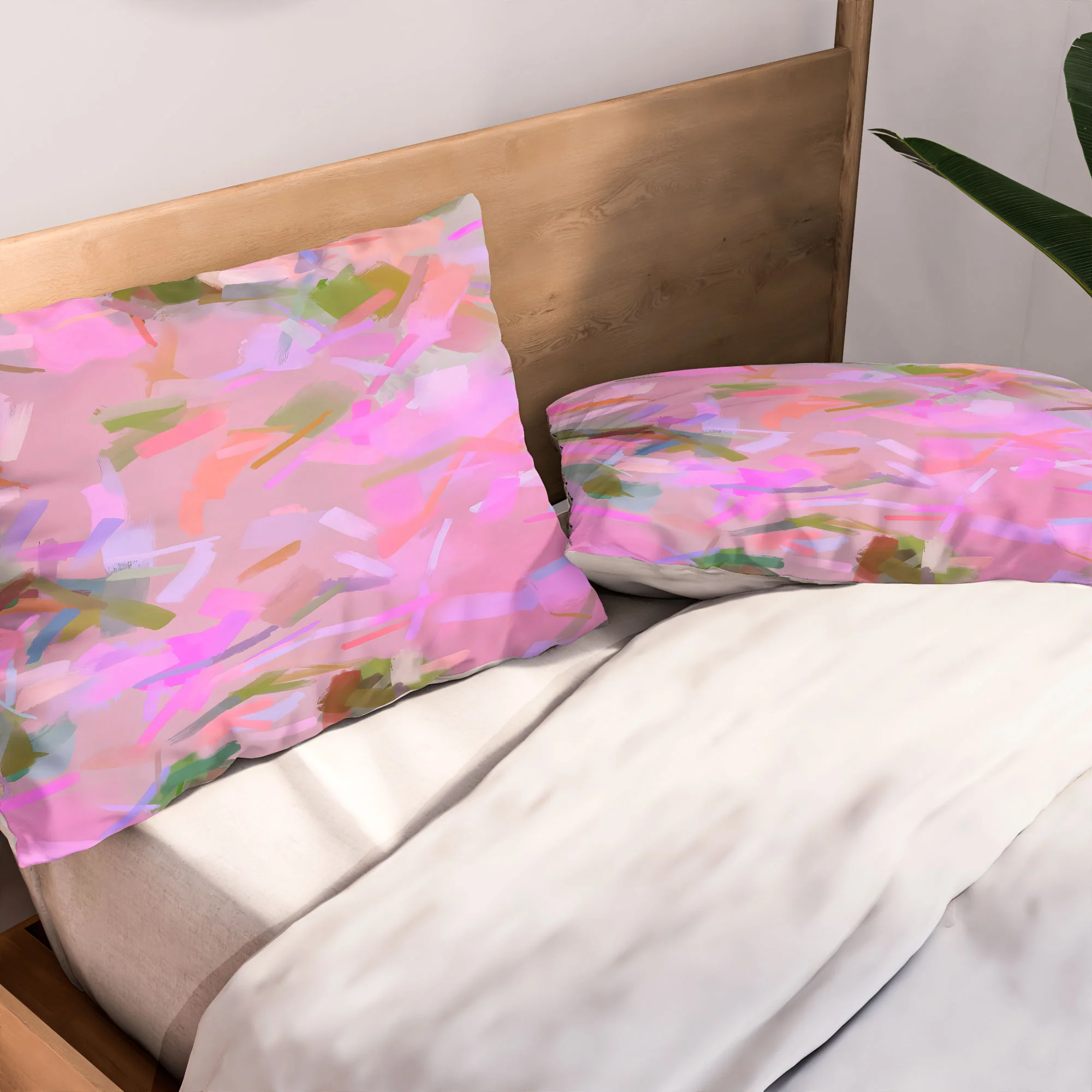 83 Oranges Whispers In Pink Pillow Shams - Image 2