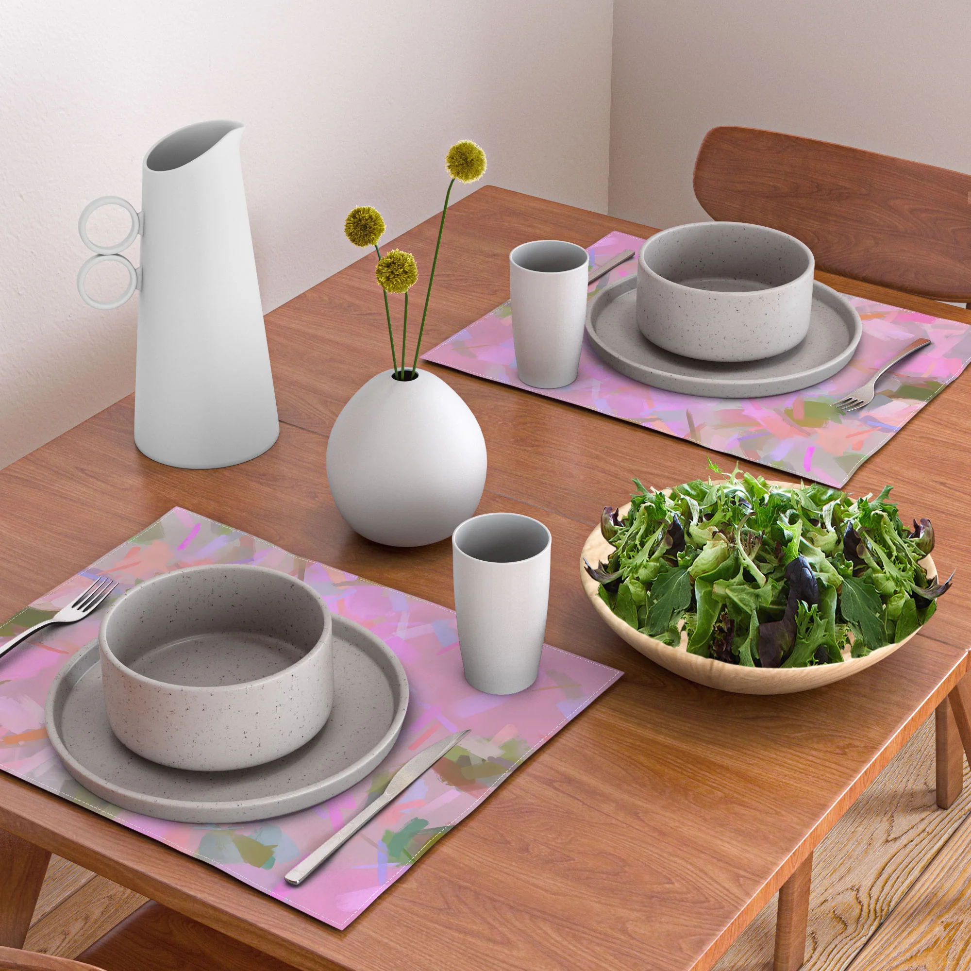 83 Oranges Whispers In Pink Placemat - Image 2