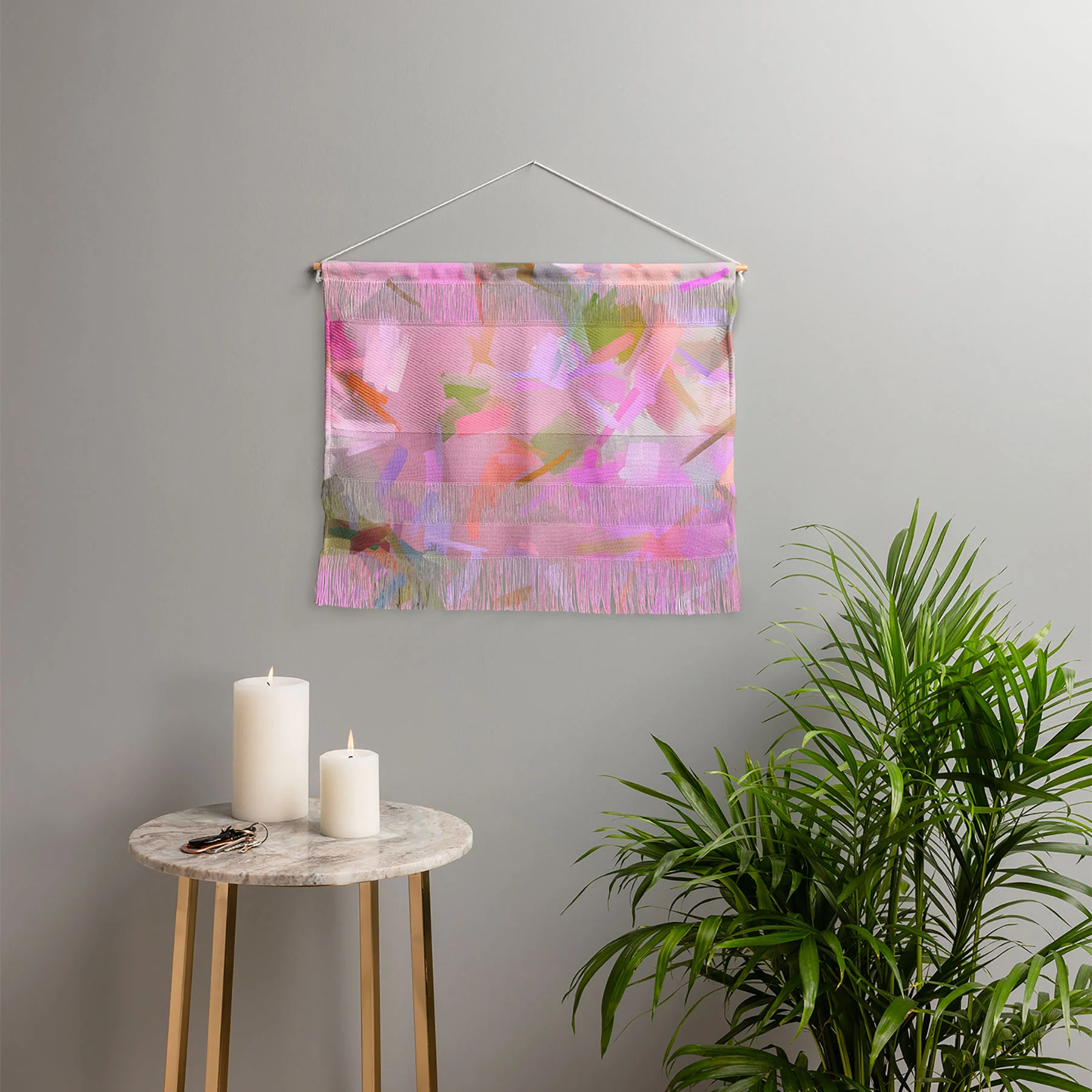 83 Oranges Whispers In Pink Wall Hanging Landscape - Image 3