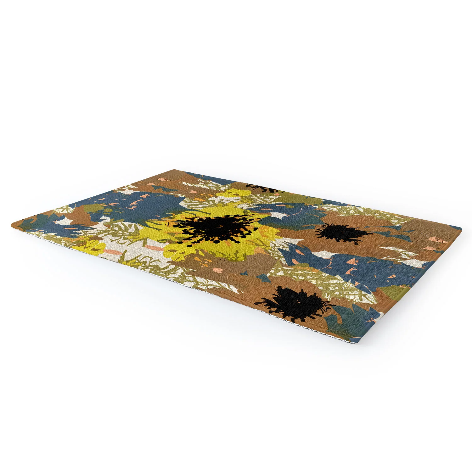 83 Oranges Yellow Ochre Florals Area Rug - Image 5
