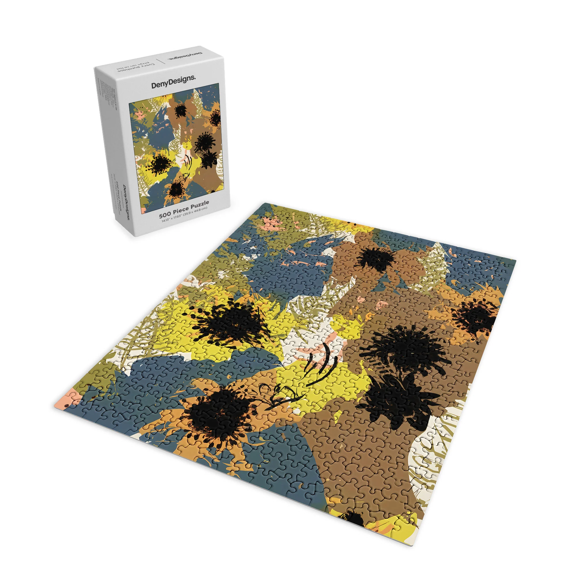 83 Oranges Yellow Ochre Florals Puzzle - Image 5