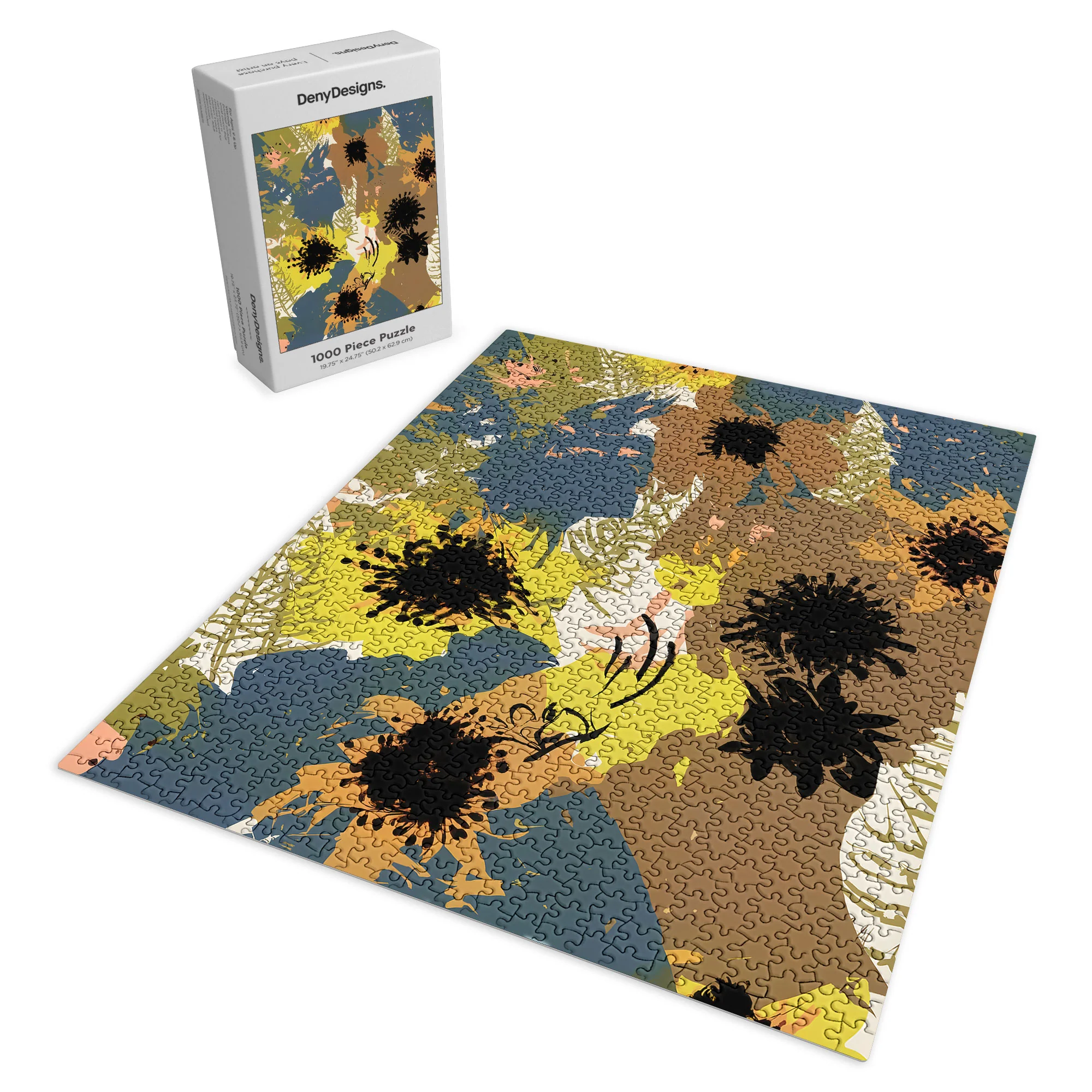 83 Oranges Yellow Ochre Florals Puzzle - Image 6