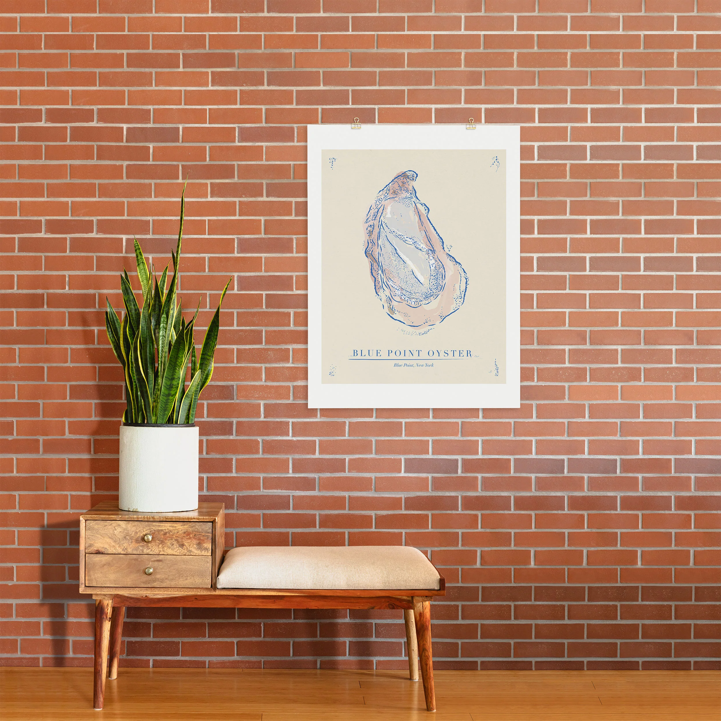 ad Oyster Blue Art Print - Image 23