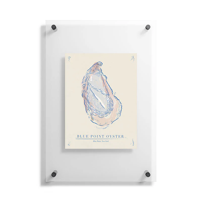 ad Oyster Blue Floating Acrylic Print - Image 17