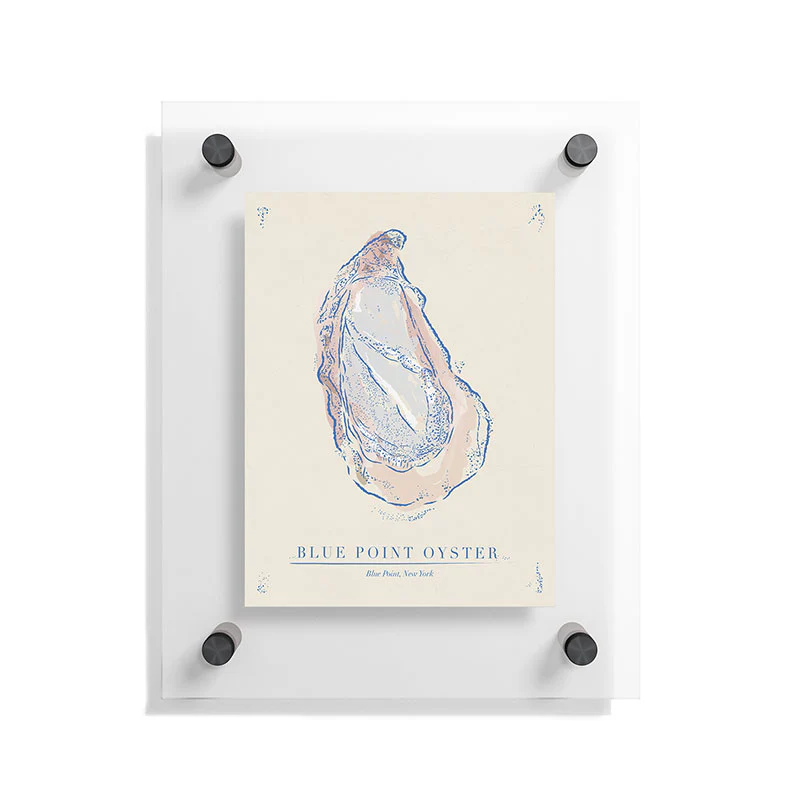 ad Oyster Blue Floating Acrylic Print - Image 5