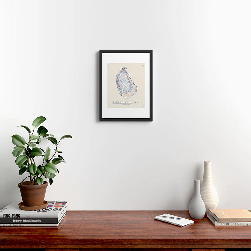 ad Oyster Blue Framed Art Print - Image 30