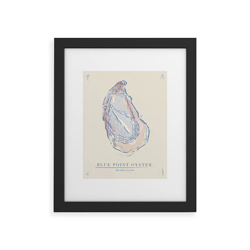ad Oyster Blue Framed Art Print - Image 5