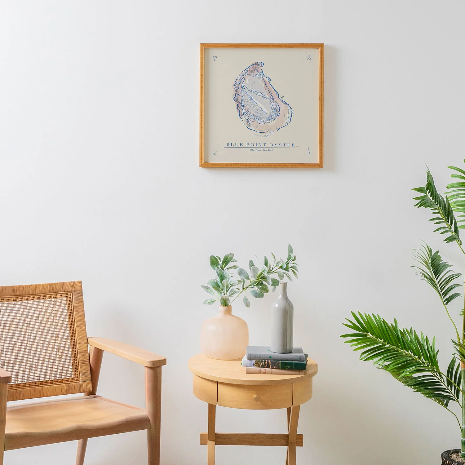 ad Oyster Blue Framed Wall Art - Image 4