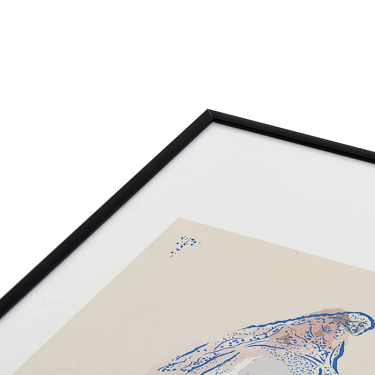 ad Oyster Blue Metal Framed Art Print - Image 23