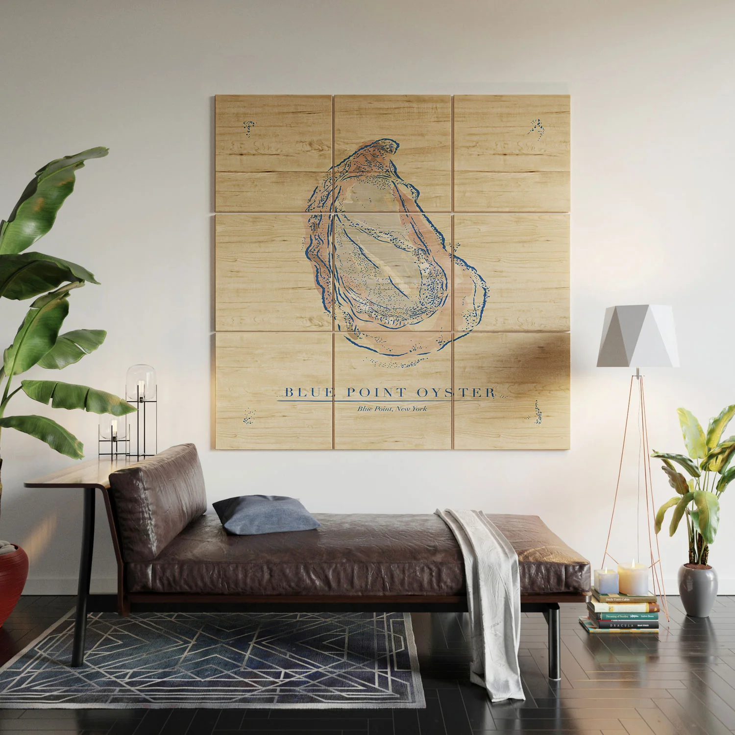 ad Oyster Blue Wood Wall Mural - Image 6