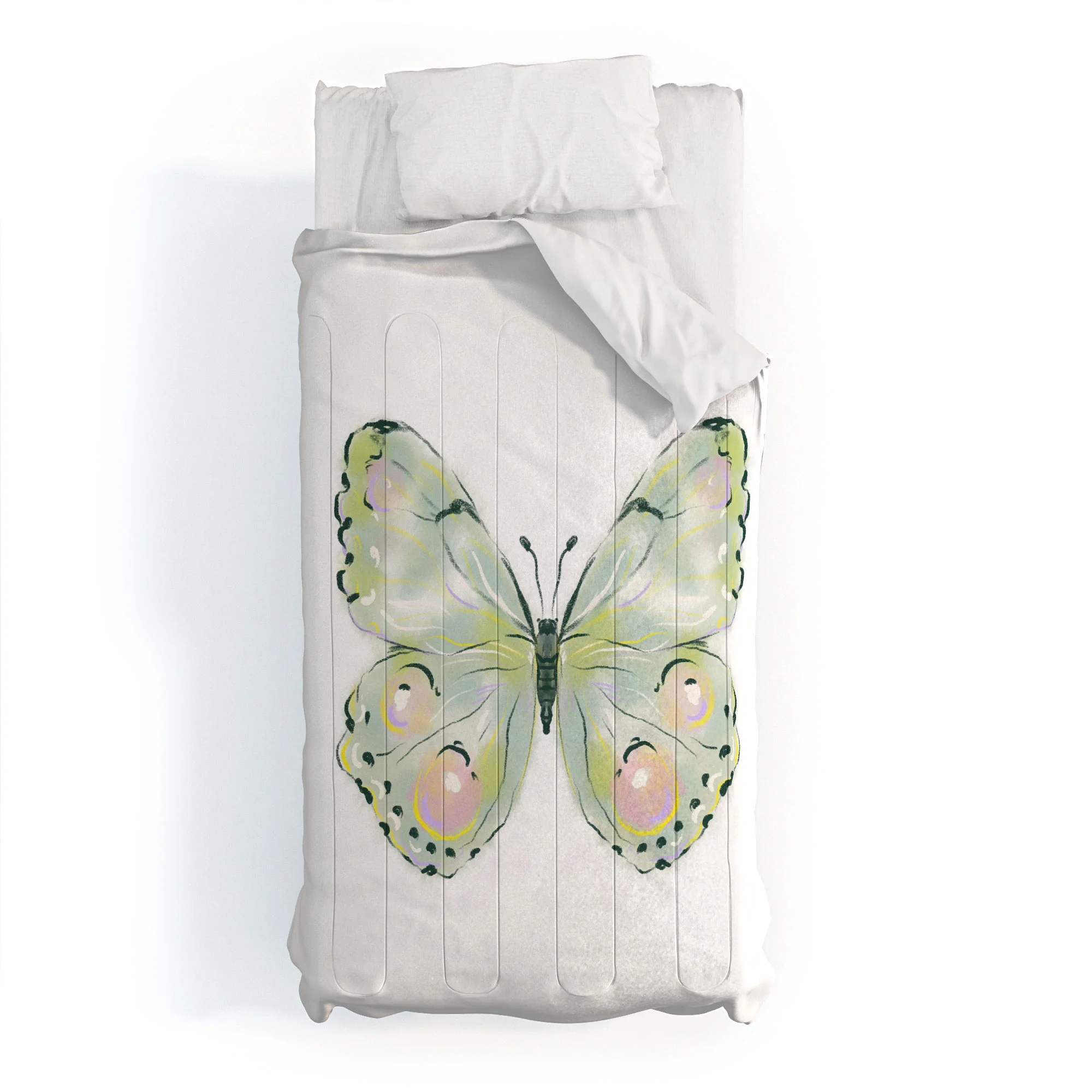 Agnes 91 Exquisite Light Green Watercol Comforter - Image 7