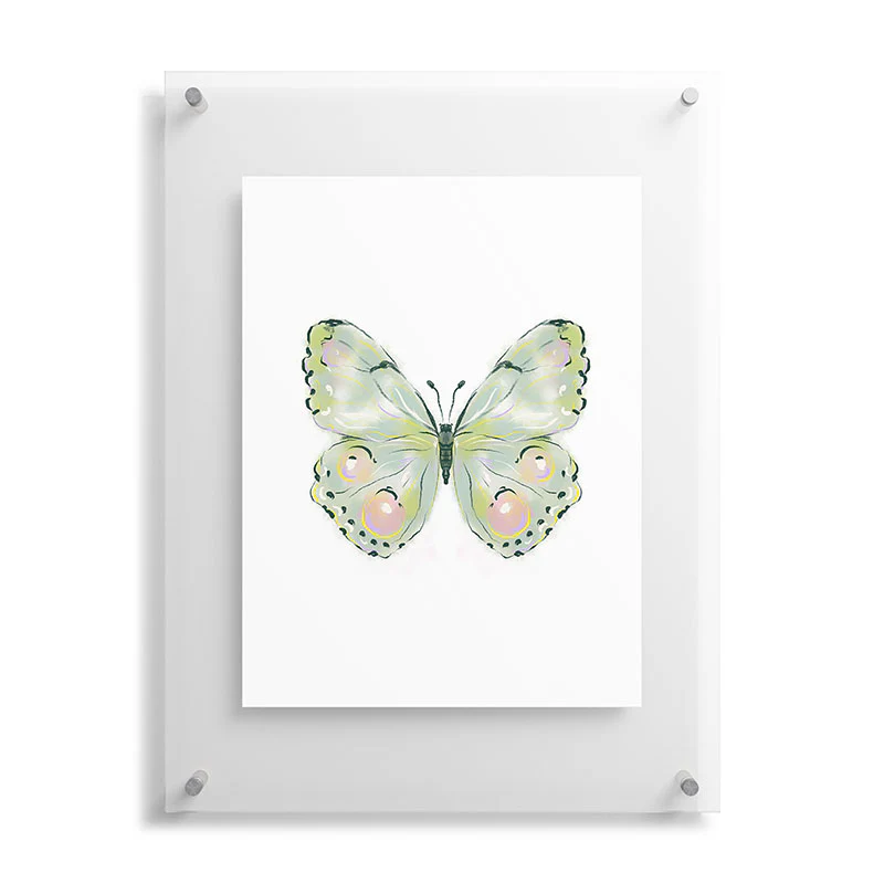 Agnes 91 Exquisite Light Green Watercol Floating Acrylic Print - Image 21