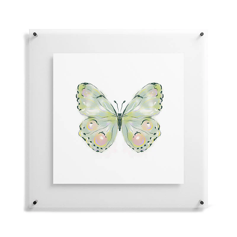 Agnes 91 Exquisite Light Green Watercol Floating Acrylic Print - Image 41